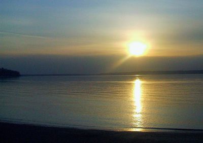 Scenic view of sea during sunset