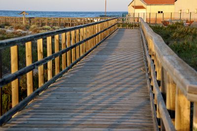 View of footpath leading towards sea