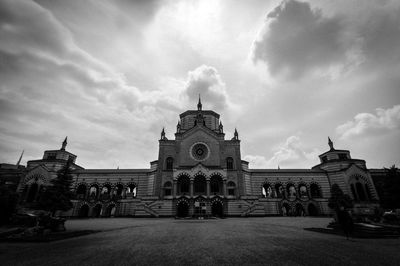 Facade of building against sky