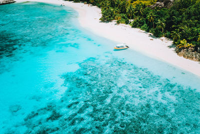 High angle view of sea shore