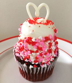 Close-up of cupcakes on ice cream