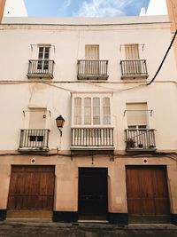 Low angle view of building against sky