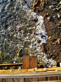 Wooden structure in water