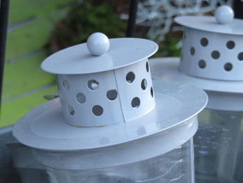 Close-up of cup on table