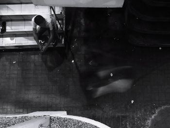 High angle view of water
