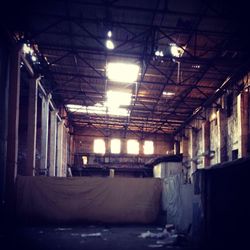 Interior of abandoned factory