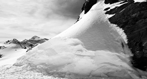 Snow covered mountain against sky