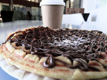 Close-up of chocolate cake