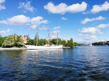 Scenic view of river against sky