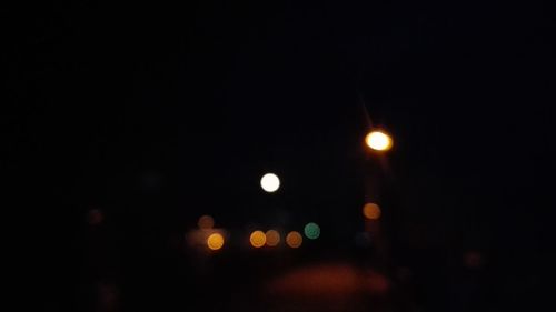 Defocused lights at night