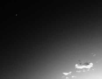 Low angle view of moon in sky