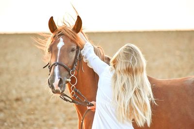 Man riding horse
