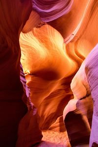 Full frame shot of rock formation in cave