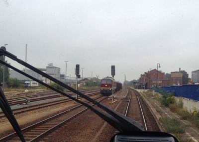 Train on railroad track