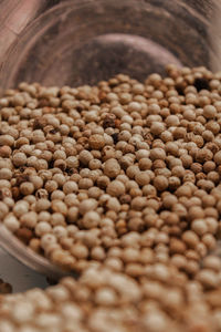 High angle view of pepper beans