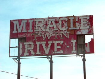 Low angle view of road sign