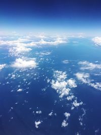 Aerial view of clouds over sea