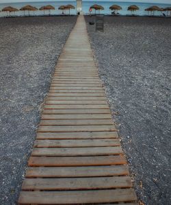 A walkway onto perissa beach santorini greece