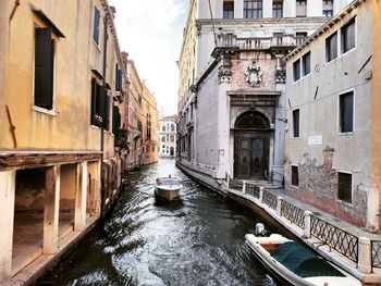 Canal in venice, lazy afternoon, between buildings