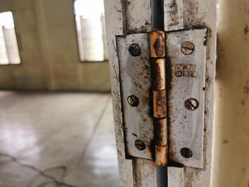 Close-up of old door