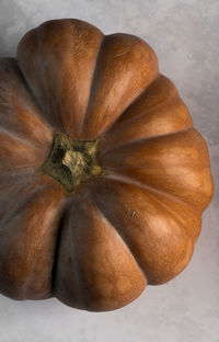 High angle view of pumpkin on table