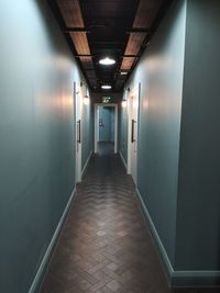 Empty corridor of building