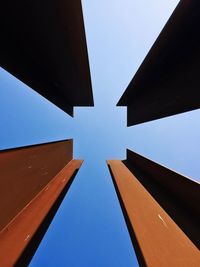 Low angle view of building against clear sky