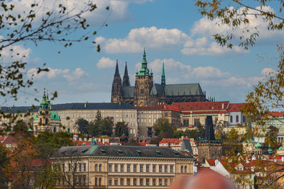 The castle and st. vitus cathedral in prague, czech republic