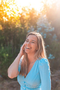 Young woman smiling