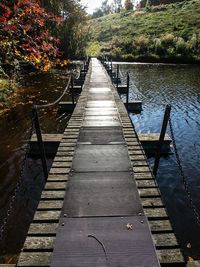 Footbridge over river