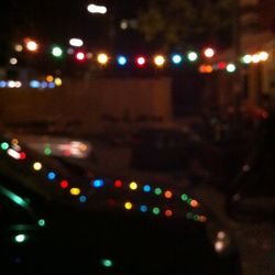 Defocused lights at night