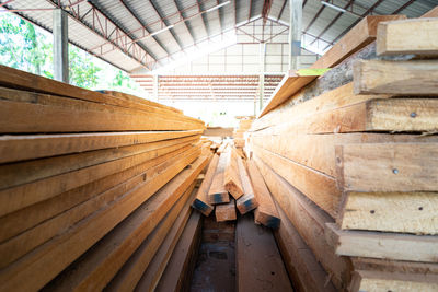 Low angle view of empty staircase