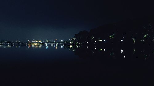 Illuminated city at night