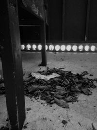 View of lamp at night