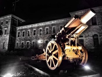 Illuminated built structure at night