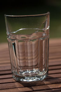 Close-up of drink in glass on table