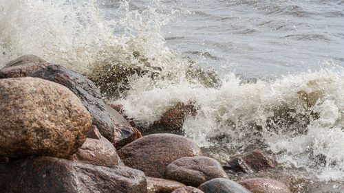 Rocks in sea