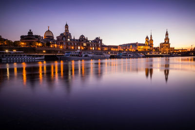 Illuminated city at night