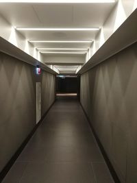 Empty corridor of building