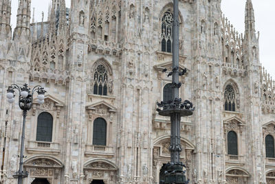 Low angle view of statue in city