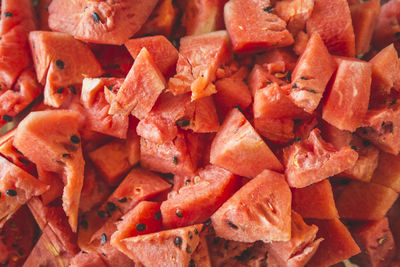 Full frame shot of watermelon slices