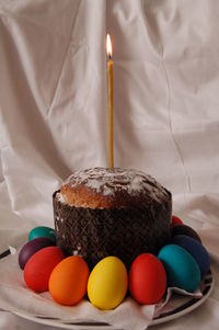 Close-up of cake on table