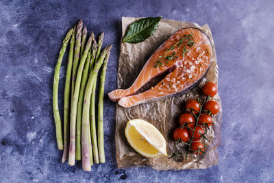 Directly above shot of fruits in plate