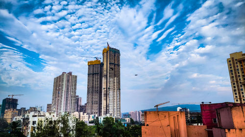Low angle view of buildings against sky