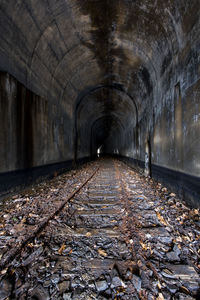 Close-up of illuminated tunnel