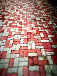Detail shot of tiled floor