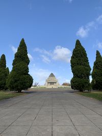 View of historical building against cloudy sky