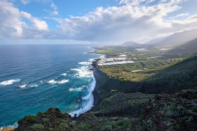 View of the north coast of buenavista, tenerife, canary islands