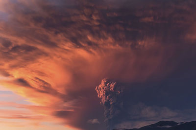 Low angle view of storm clouds in sky