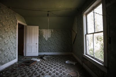 Interior of abandoned building